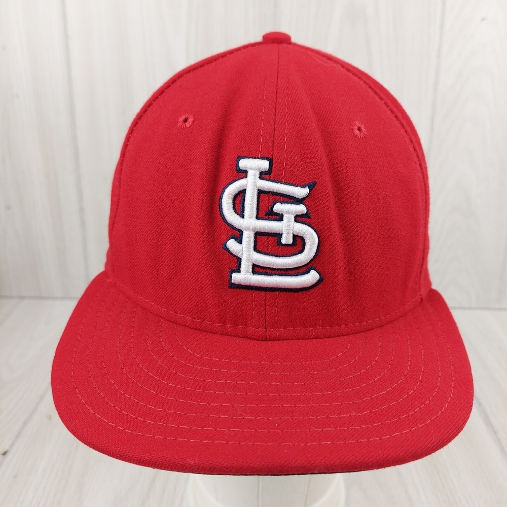 New Era St. Louis Cardinals Hat Mens 7 1/4 Red MLB 59FIFTY Fitted Authentic Cap